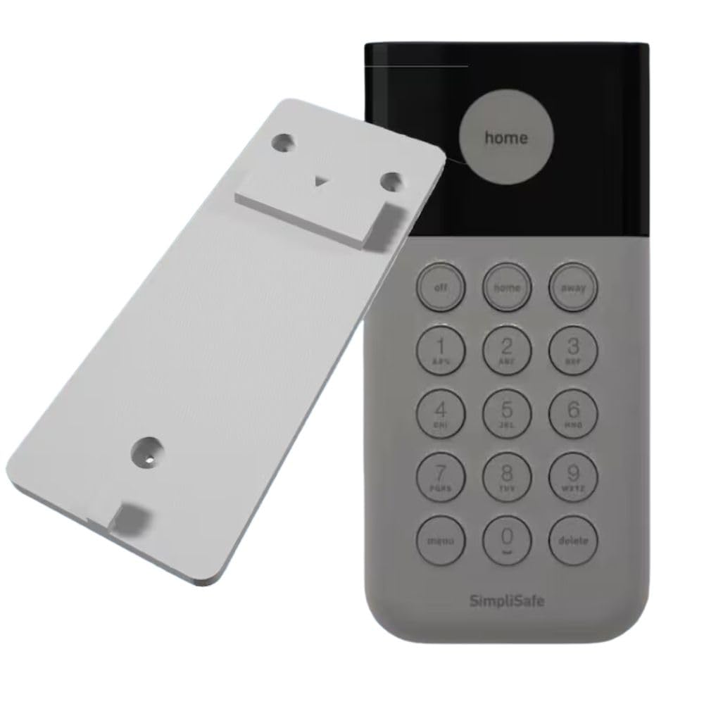 SplashNColor Wall Mount Holder for Simplisafe Keypad – Keypad Wall Bracket for Home Security Keypad – Replacement Bracket for 2019 Models – Durable White Keypad Wall Mount and Keypad Mounting Bracket