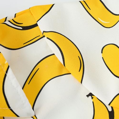 Boys Girls Hawaii Shirt Cool Summer Casual Blouse Short Sleeve Button Down Tops Shirt Cute Top for Kids (Yellow, 6-7 Years)4