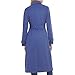 Cole Haan Women's Flared Trench Slick Wool Coat, Denim, 6