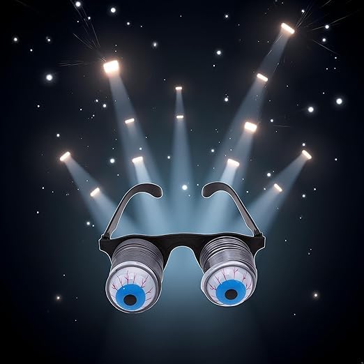 Mioaoa Pop Out Eye Glasses Wobbly Eyes On Springs Pop Out Eyes Novelty Glasses Halloween Carnival Party Plastic Joke Horror Shock Pop Eyes Glasses Toy Gag Toys and Practical Joke Toys - Image 3