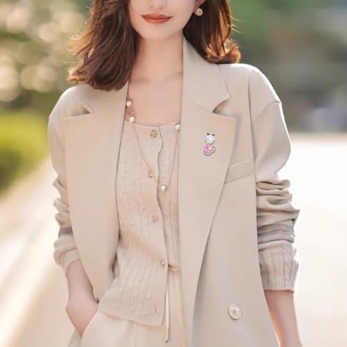 Image of Fashion Cute Crystal Animal Brooch Pins for Women Girls Cat Bird Corsage accessory Pin delicate accessory Party Ceremony