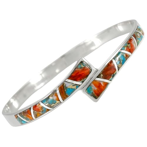 Turquoise Bracelet Sterling Silver 925 Genuine Gemstone Bangle Bracelet3