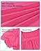 KEREDA Girls Short Sleeve Shirts Summer Tunic Tops Lace Openwork Ruffled Girls Cute Square Neck Clothes Blouse Rose Red 11-12Y