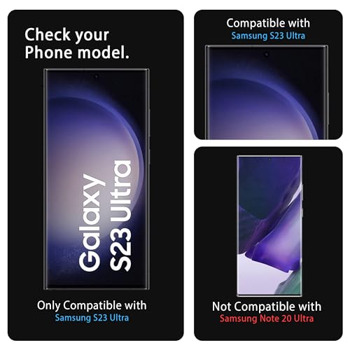 Image of ArmourPro Advanced HD+ UV Tempered Glass Compatible With Samsung Galaxy S23 Ultra 5G (6.8 Inch) With Edge To Edge Back Nano Membrane and Easy Cleaning Kit | Clear