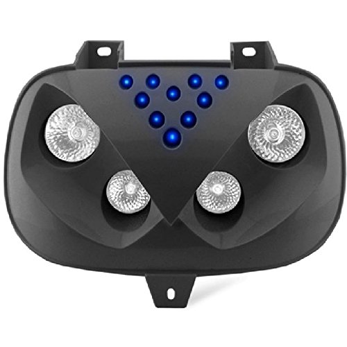 ONE BY CAMAMOTO MASCHERA FARO anteriore ALOGENA con LEDS di colore NERA compatibile con MBK BOOSTER SPIRIT/YAMAHA BWS anno dal 1994 al 2003