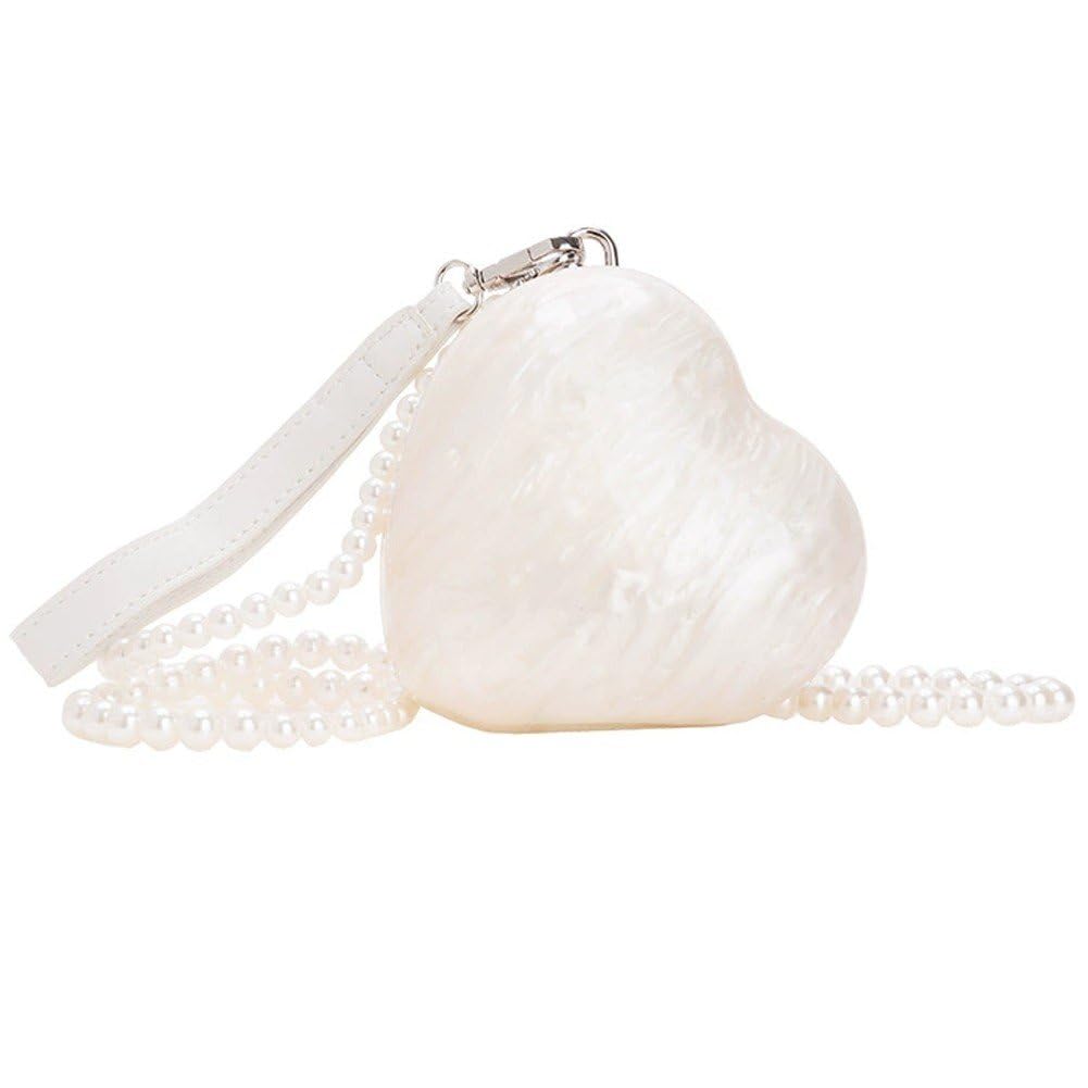 Sac à bandoulière coeur en perles pour illuminer votre shopping quotidien