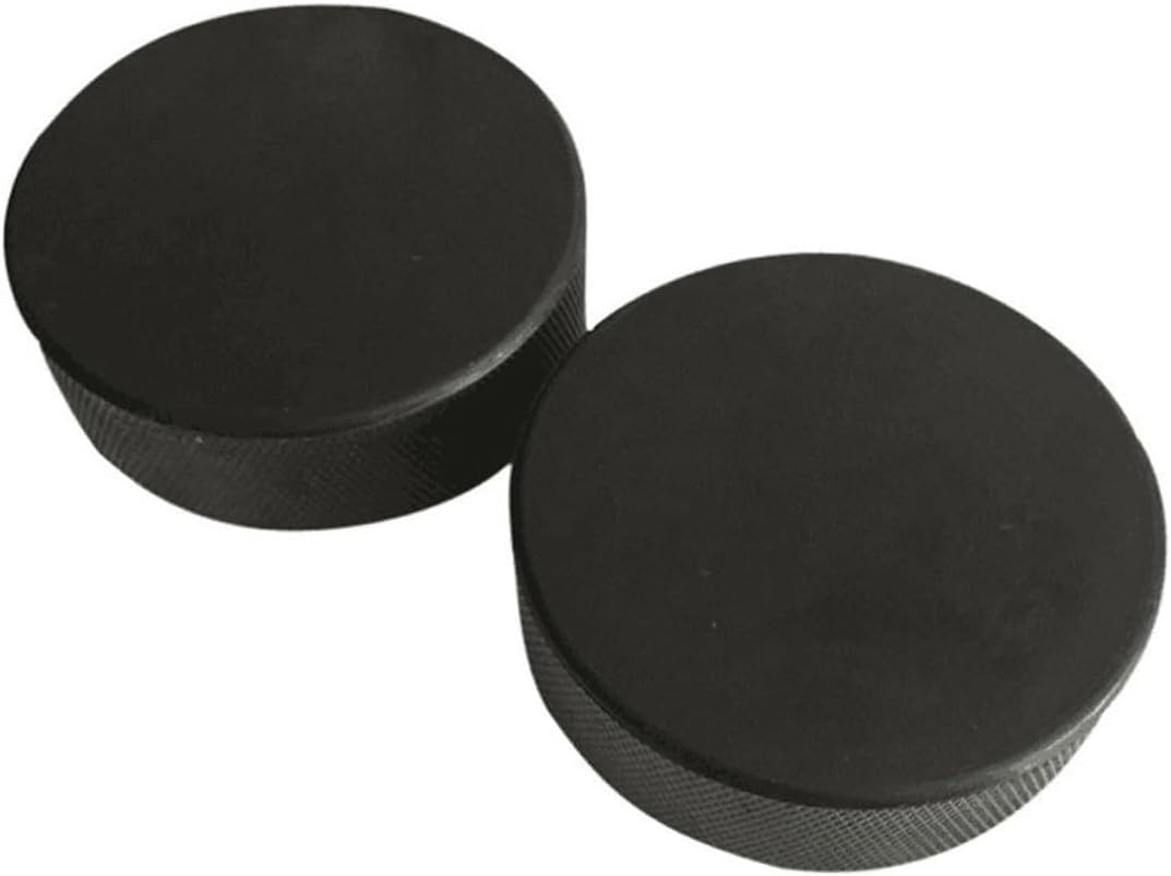 8 Pcs Professional Standard Ice Hockey Pucks Black Rubber Training Game Supplies for Rink Practice with High Hardness and Consistent Resilience