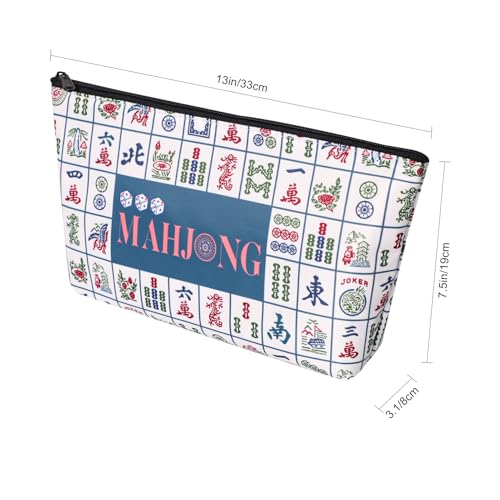 Bolsa para fichas American Mahjong abierta blanca 13x7 pulg miniatura 2