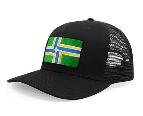 Image of International Tie City Hat for Men and Women, Adjustable Snapback Trucker Baseball Cap with Embroidered Patch