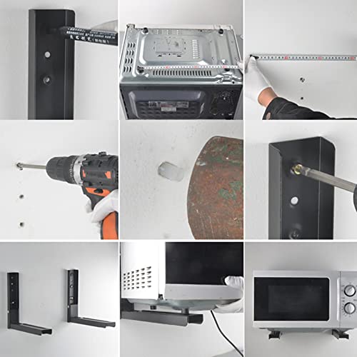 Support Micro-Onde Mural en Acier Laminé | Rack Pliable et Rétractable - 8