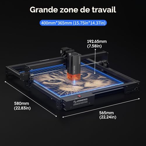 Graveur laser 20 W ATOMSTACK A20 PRO V2 machine gravure haute précision bois métal