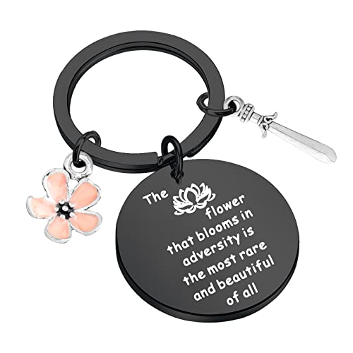 Bracelet manchette porte-clés fleur de princesse pour le quotidien