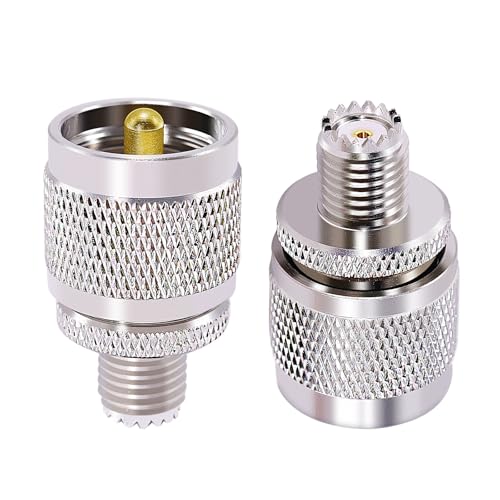 CNARIO Adaptador coaxial UHF macho a Mini UHF hembra x2 miniatura 2