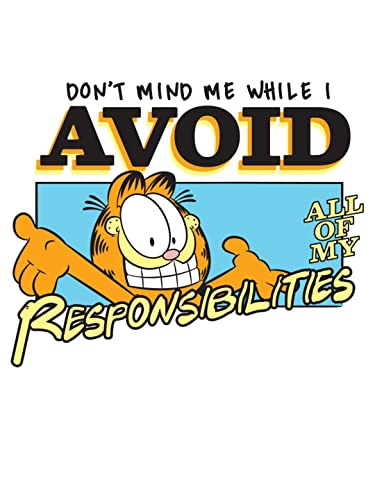 Image of Bewakoof X Official Garfield Merchandise Women's Selective Participation Graphic Printed 100% Cotton T-Shirt - Boyfriend Fit, Round Neck, Half Sleeves, Loose Fit
