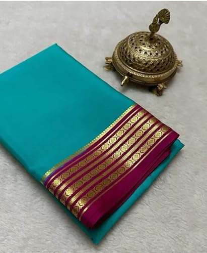 Generic maroon mysore silk saree – image 3
