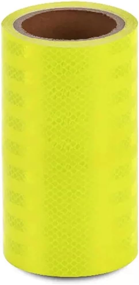 Reflective Tape,Reflective Safety Tape,Safety Warning Tape,Adhesive Warning Tape,Yellow Reflective Tape Warning Tape Self-Adhesive Tape Outdoor Reflective Stickers,(10 mx20 cm)