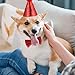 4 Set Stuffed Animal Party Hats with Bow Ties, Sequins Mini Birthday Hat for Stuffed Animals, Small Pet Hats for Cats, Dogs, Puppies, Kittens