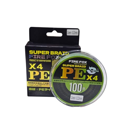 Image of Firefox Super Braid X4 PE Fishing Line - Ultra Wear-Resistant 100m Braided Line for Fishing (0.35 mm - 22.6 kg Line Strength)