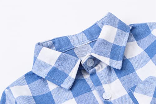 Image of Betusline Boy and Men Button Down Plaid Shirt | Soft,Breathable and Comfortable Fabric