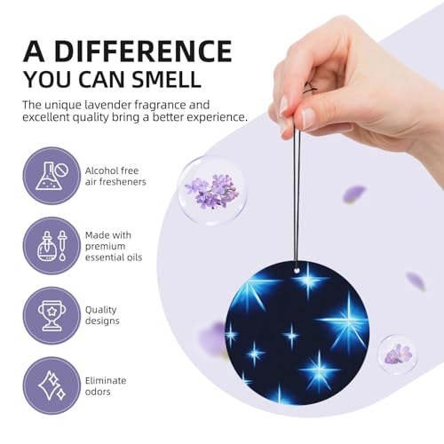 Hojas aromáticas para auto en forma de estrella azul miniatura 5