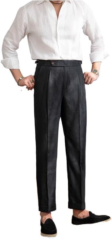 Size 34 w x 30 L pattern Men's Dress Pants High-Waisted Lightweight Casual Suit Pants for Men