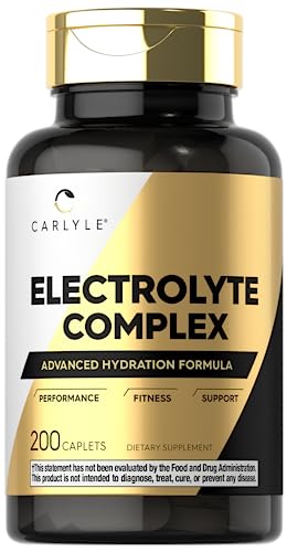 Carlyle Hydration Electrolytes | 200 Tablets | Advanced Athlete Formula | Vegetarian, Non-Gmo, Gluten Free Supplement #TOP25