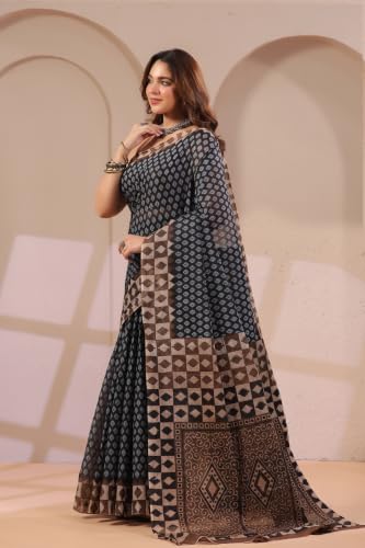 Image of TAMAIRA FASHION Mulmul Pure Cotton Saree For Woman |Office Wear Daily Wear Sarees For Women Without Blouse Piece(Available in 15 Colours)