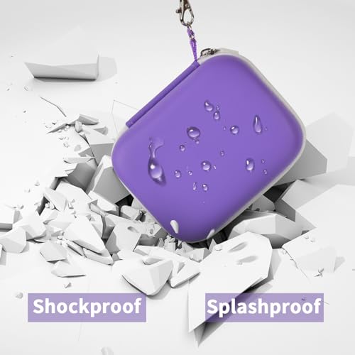 Image of ANKHOH Label Maker Case for Memoking T02 / for Phomemo M02 / M02S / M02 Pro / Q30S / for Nelko PM230 / for Anycash /for Ponek Mini Pocket Printer, Portable Sticker Paper Storage Holder - Box Only (Purple)