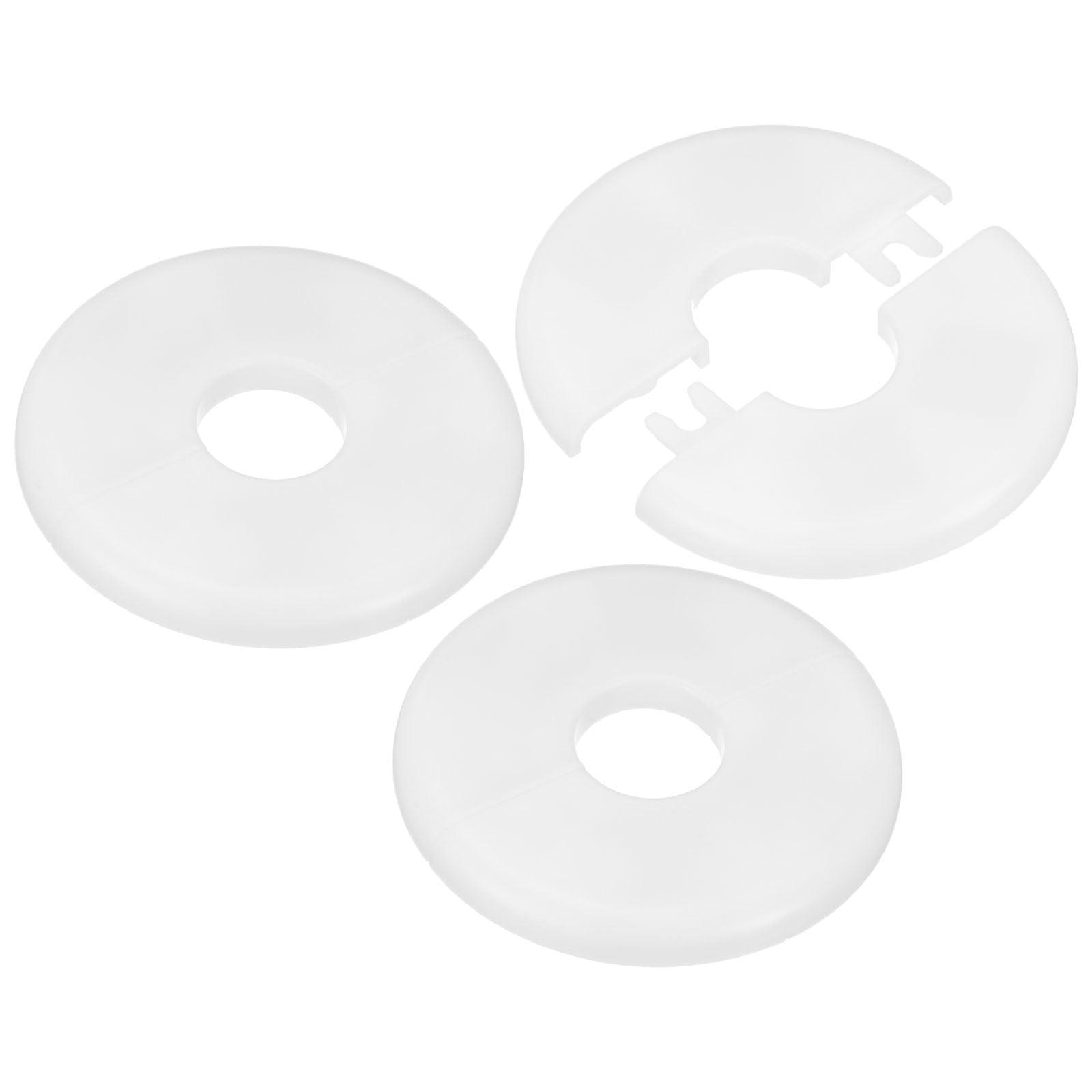 M METERXITY 3-Pack Wall Split Flange 6.5mm/0.26in H Round ABS, White