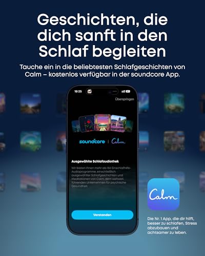 soundcore Sleep A30 von Anker, Schlafkopfhörer, Geräuschmaskierung, Bluetooth-Kopfhörer, adaptives Schnarchmaskierungssystem, Ultra-komfortabel für Seitenschläfer, 45h Akku