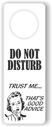 MySigncraft Do not Disturb Door Hanger Sign with Retro Image