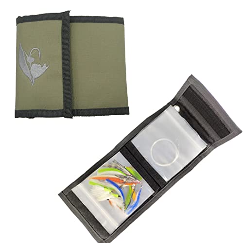 Aventik High Grade10 Pockets Fly Fishing Leader Wallet Leader Case Tippet Storage For Fly Fishing Great For Pre-Tied Carp And Catfish Rigs(Grey) #TOP3