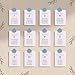 UNIQOOO Wax Seal Stickers - Eucalyptus Wedding Invitation Envelope Seal Stickers, 50 Pcs Self- Adhesive Dusty Blue Stickers, Perfect for Invitation, Christmas, Gift Wrapping