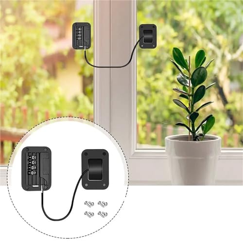 Cerradura de combinación digital para bloquear ventanas contra caídas 3