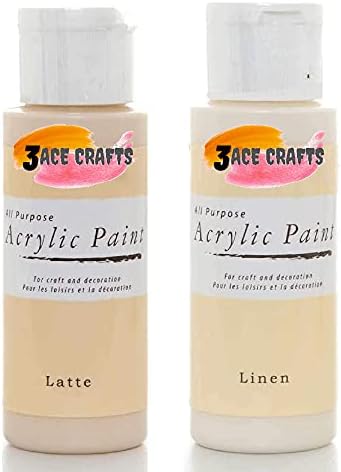 3 Ace Crafts Pack of 2 - Metallic Silver & Metallic Antique Gold - Acrylic Paint 59ml - Decoration Kids, Garden Furniture Ornaments, Outdoor Paint, Air Drying, Modelling Clay, Plastic, Board & Paper