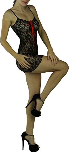 Image of ToBeInStyle Women's Stretch See Through Fishnet Novelty Mini Rave Party Dress