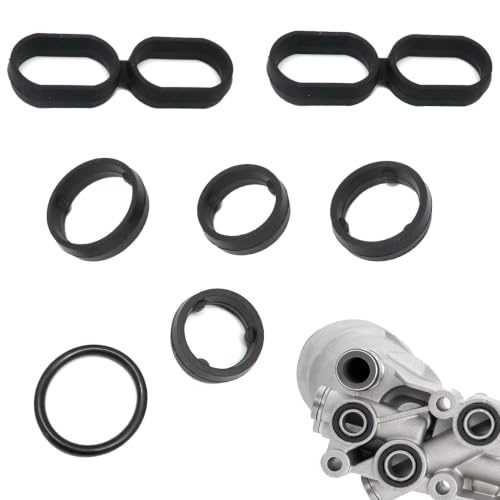 AOUTTUOA 7PCS Engine Oil Filter Housing O-Ring Seal Kit Fit for Chrysler 200 300 Pacifica Dodge Challenger Charger Jeep Cherokee Wrangler Ram 1500 ProMaster 2014-2021 3.2L 3.6L, Replace 68191356AA