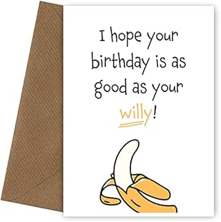 Cheeky Husband Birthday Card from Wife - Good as Willy! Rude Birthday Cards for Men | Funny Boyfriend Birthday Card - Gay Husband Bday Cards for Men | Humorous Greetings Card 25th 30th 35th 40th 45th