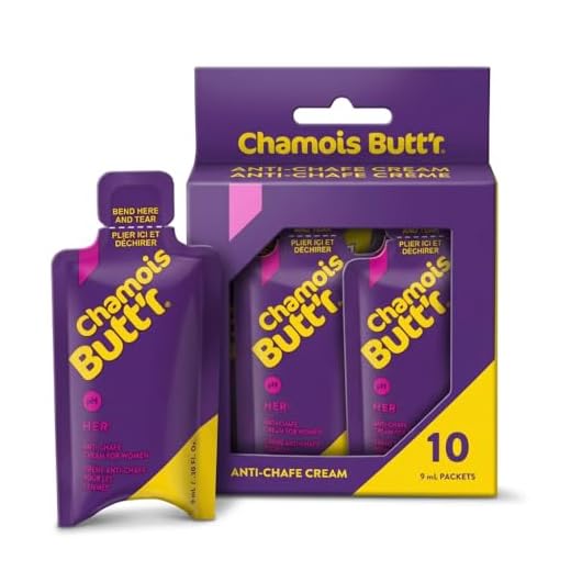 Chamois Butt'r Her' Anti-Chafe Cream, 10-pack of 9mL packets