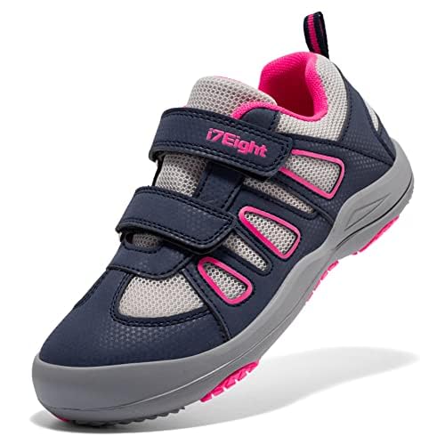 i78 Kinderschuhe Turnschuhe Jungen Mädchen Trekking Wanderschuhe rutschfest Laufschuhe Running Sneaker Sports Schuhe (NavyPink,Numeric_33)