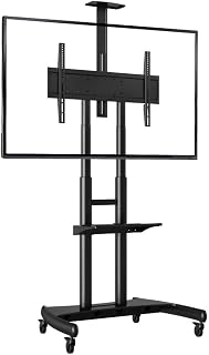 Ergosolid AVA1800B - Soporte móvil para televisor LCD, LED y televisores de 55 a 80 Pulgadas (35 a 20 cm), Color Negro