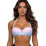TiaoBug Mankini Donna Reggiseno Mezza Coppa Top Sirena in Stile Brasiliano Costumi da Bagno per Abbronzarsi per Donne Nightwear Beachwear Tipo B M