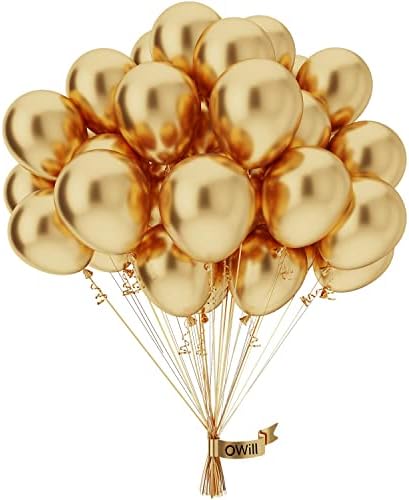 OWill Blue Balloons,50 pcs 10 Inch Blue Balloons, Blue Balloons Latex Balloons for Wedding, Birthday,Party Decorations