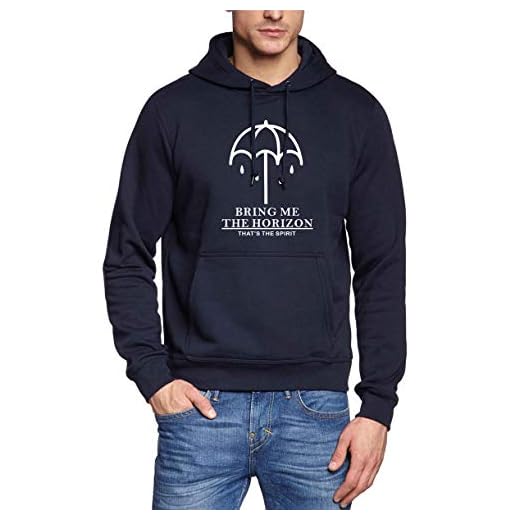 Huvtröjor herr Bring ME The Horizon That's The Spirit tryck bokstav huvtröja män street trend mode plus size huvtröja
