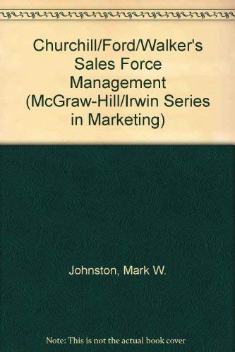 Churchill, Ford, and Walker's Sales Force Manag... 0072466480 Book Cover