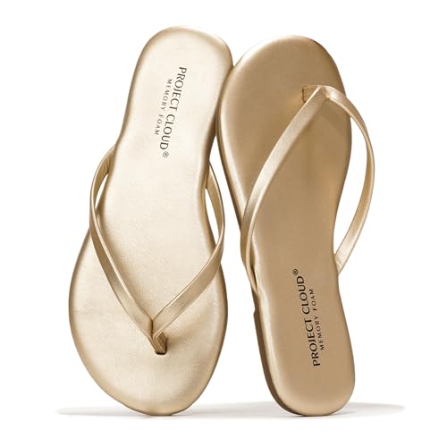 Project Cloud Kids Sandals For Girls Footwear with Memory Foam Insole Kids Flip Flops - Lightweight & Slip Resistant Girls Sandals Summer Beach Essentials (Little Foundations)