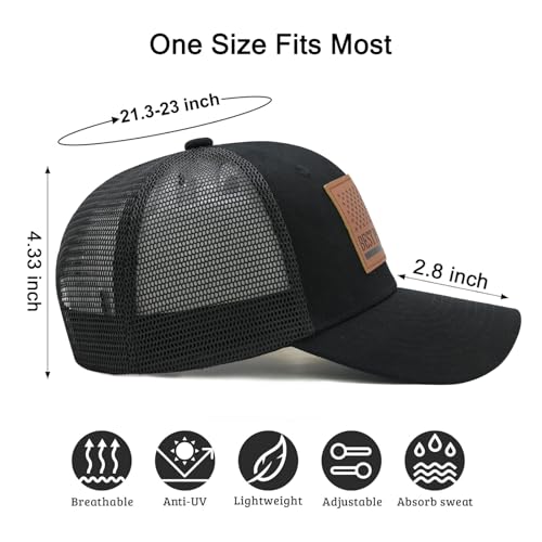 Image of Waldeal Papa Trucker Hat, Adjustable Snapback Dad Hats for Men, Fathers Day Birthday Gifts from Daughter