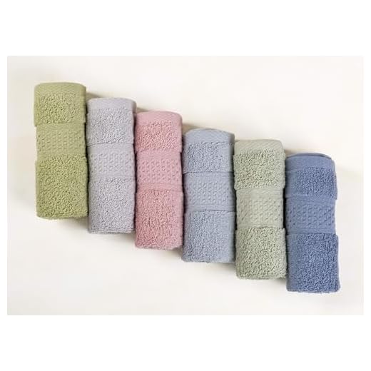 Cleanbear Pure Cotton Wash Cloths Face Cloths, 6 Colors per Set, 13 x 13 Inches (Light Blue, Jade Green, Light Green, Grey, Light Grey, Pink)