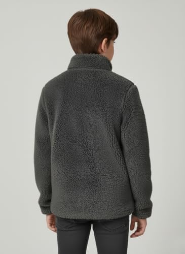 Image of Alan Jones Clothing Boy's Polyester Fluffy Yarn Fleece Full-Zip Standard Length Jacket