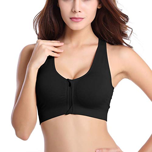 Femme Soutien-Gorge de Sport The Pro Maintien Niveau 3 Zippée Devant X-Shape Back Fermeture Avant Coussinet Soutien Gorge Sport Haute Résistance Push Up Cover